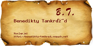 Benedikty Tankréd névjegykártya